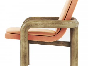 Carved Wood Lounge 3D Model