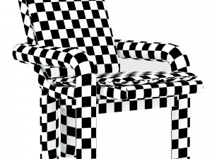 Carved Wood Lounge 3D Model