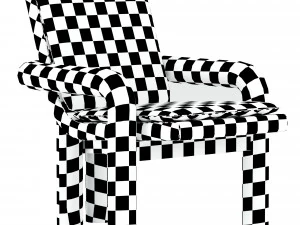 Carved Wood Lounge 3D Model