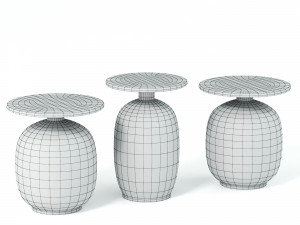 Blow side table set by gloster 3D Model