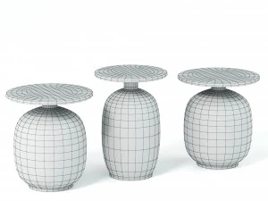 Blow side table set by gloster 3D Model