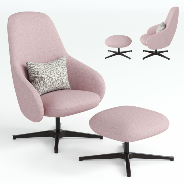 NEBULALOUNGEALUArmchair 3D Model .c4d .max .obj .3ds .fbx .stl .blend 