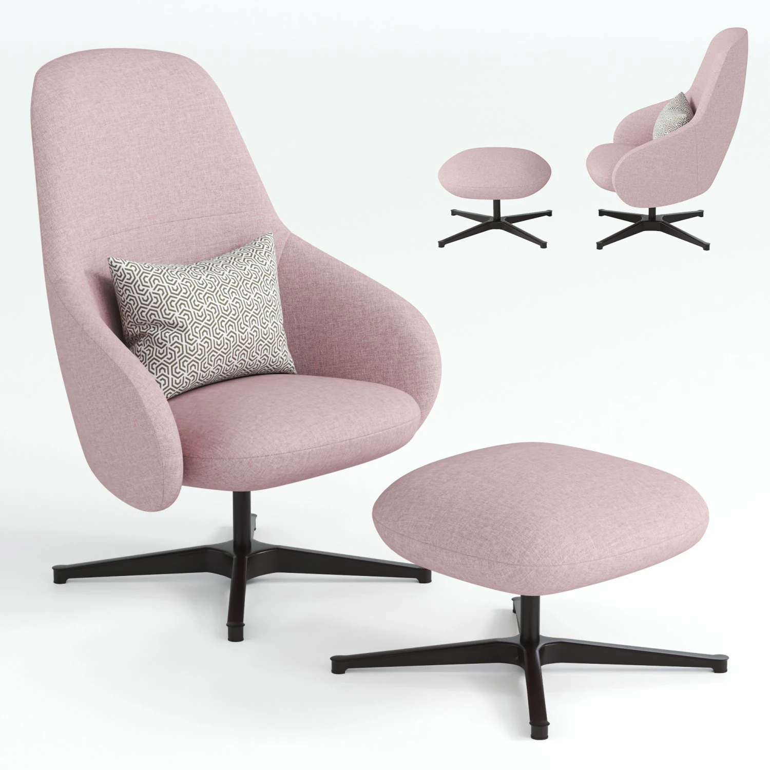 NEBULALOUNGEALUArmchair 3D Model .c4d .max .obj .3ds .fbx .stl .blend