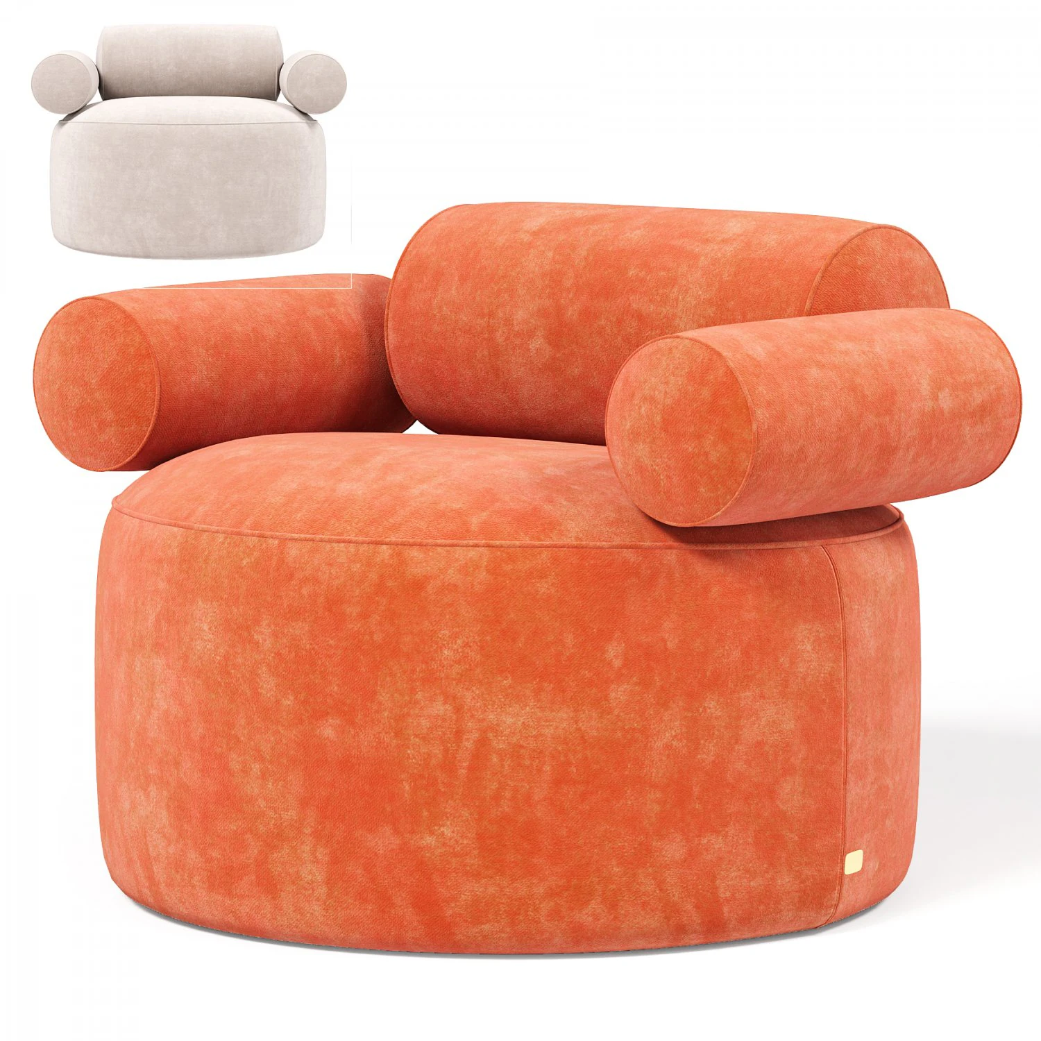 Armchair Atrani 3D Model .c4d .max .obj .3ds .fbx .stl .blend 