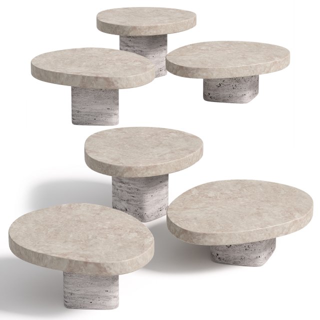 Balance 22 Coffee Tables 3D Model .c4d .max .obj .3ds .fbx .stl .blend 