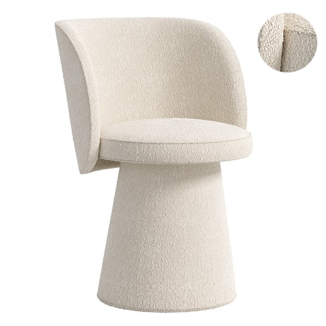 Round chair 3D Модель .c4d .max .obj .3ds .fbx .stl .blend 