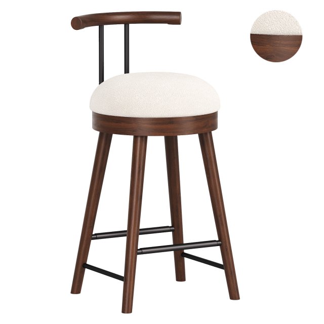 Plaza Counter Stool 3D Модель .c4d .max .obj .3ds .fbx .stl .blend 