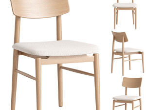Scandinavian Dining Chair 3D Model