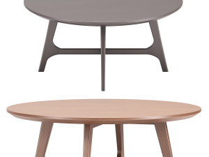 Larsen Large Round Walnut Coffee Table 3D Modell