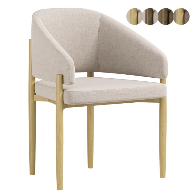 Chair with armrests Nemo Modelo 3D .c4d .max .obj .3ds .fbx .stl .blend 