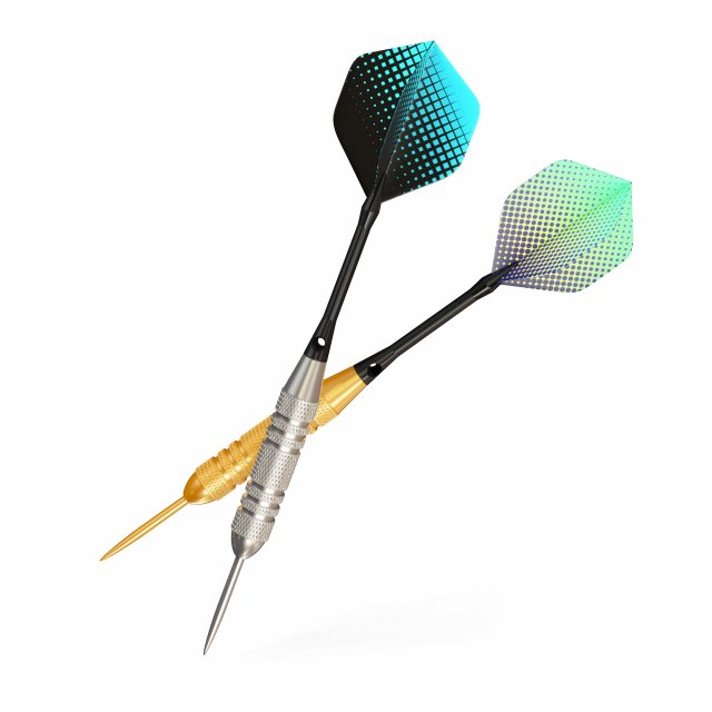 Two Dart Needles 3Dモデル .c4d .max .obj .3ds .fbx .stl .blend 