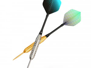 Twee dartnaalden 3D Model