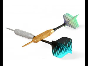 Two Dart Needles 3D Model