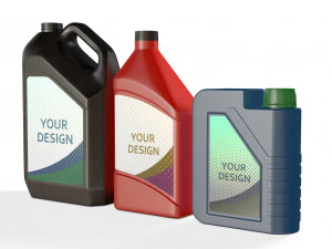 Набор пластиковых канистр 3D Модель