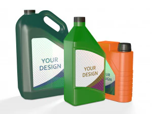 Набор пластиковых канистр 3D Модель