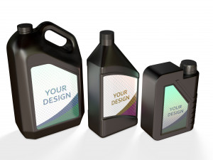 Plastic Jerrycans Set 3D मॉडल