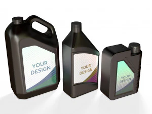 Набор пластиковых канистр 3D Модель