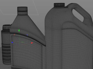 Набор пластиковых канистр 3D Модель