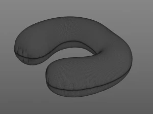 Velvet Travel Pillow 3D Model