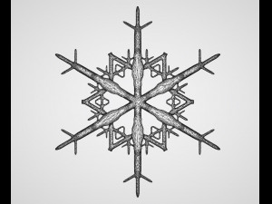 Snow flake 3D Print Model