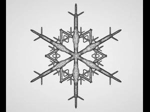 Snow flake 3D Print Model