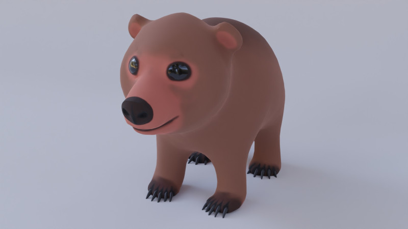 Stylized Bear 3D मॉडल .c4d .max .obj .3ds .fbx .stl .blend 