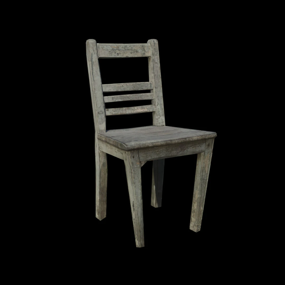 Old Chair 3D Model .c4d .max .obj .3ds .fbx .stl .blend