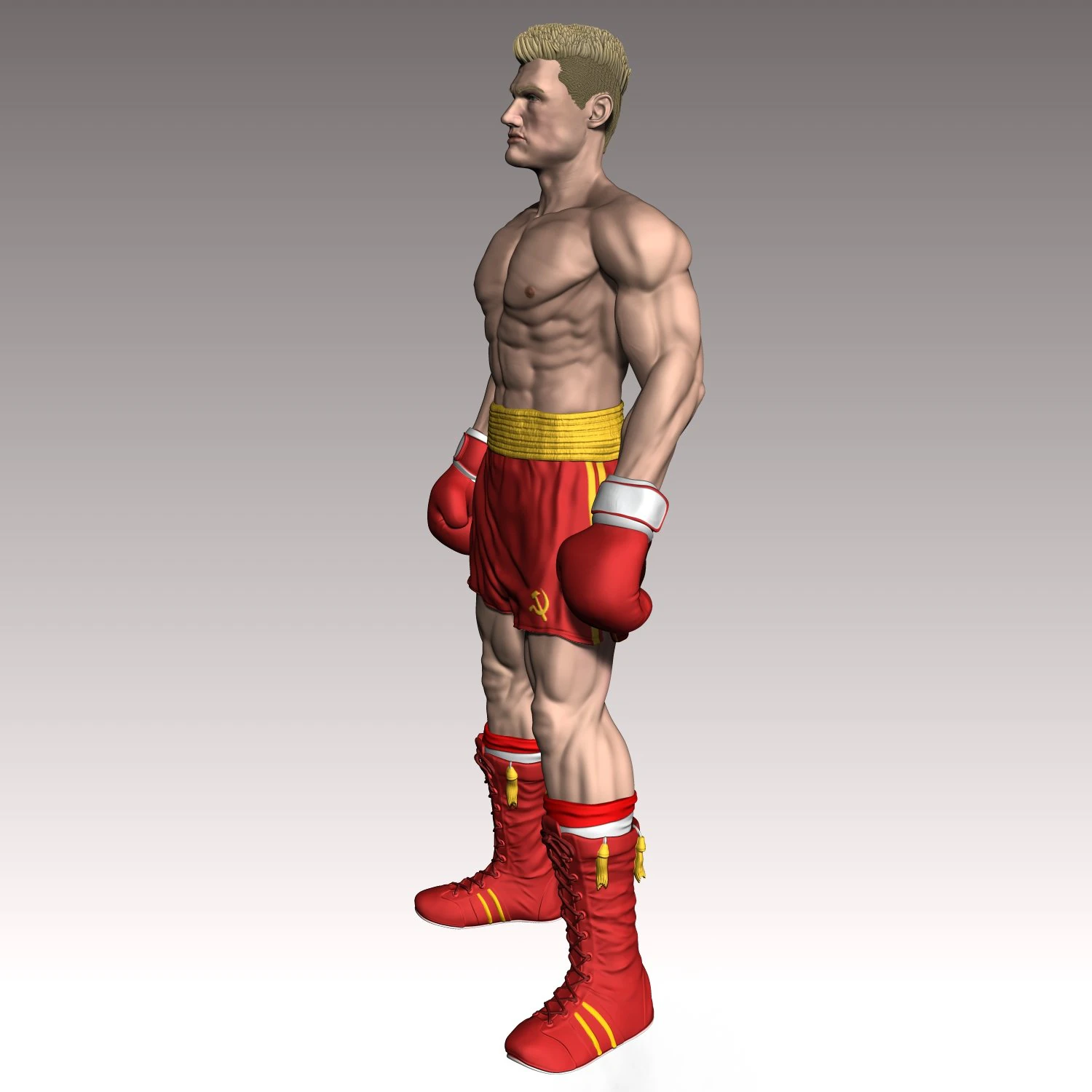 Ivan Drago Rocky 4 3D Print Model .c4d .max .obj .3ds .fbx .stl .blend