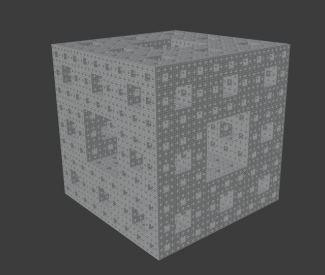 Fractal cube CG Dokuları .c4d .max .obj .3ds .fbx .stl .blend 