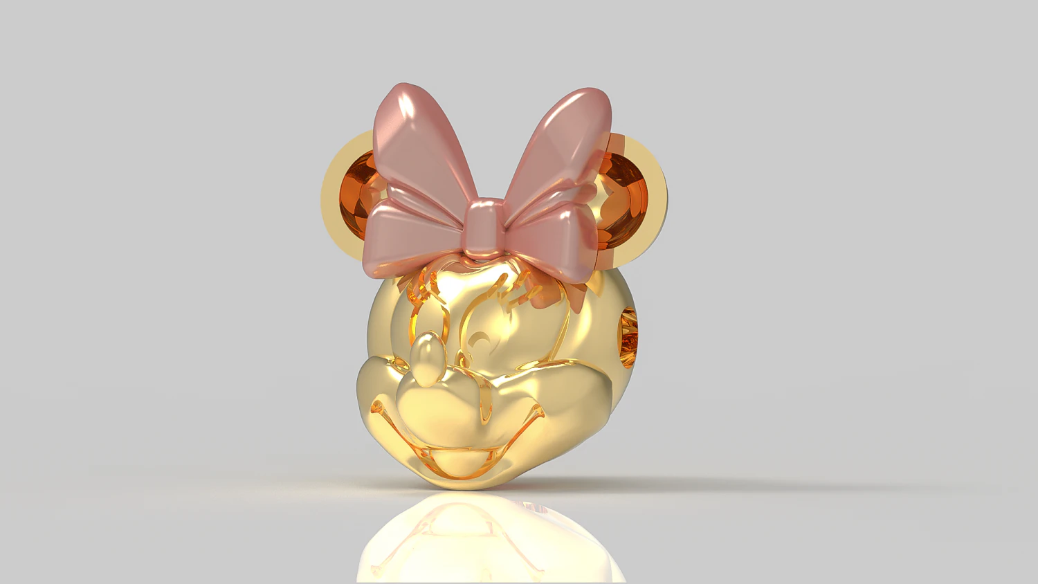 MINNIE MOUSE CHARM 3D Model .c4d .max .obj .3ds .fbx .stl .blend 