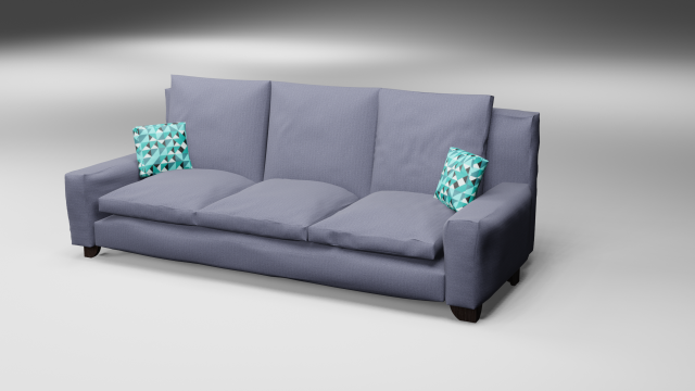 Realistic Sofa Modelo 3D .c4d .max .obj .3ds .fbx .stl .blend 