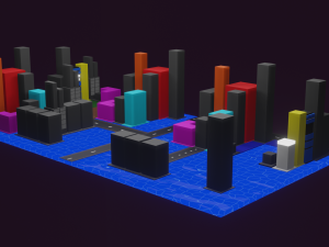 Skyscraper Building Low Poly Assets Low-poly 3D Model
