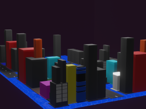 Skyscraper Building Low Poly Assets Low-poly 3D Model