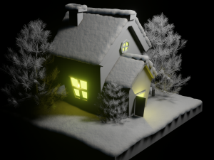 Snow House 3D Model