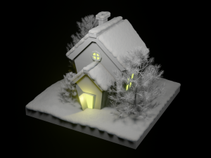 Snow House 3D Model