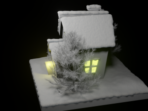 Snow House 3D Model