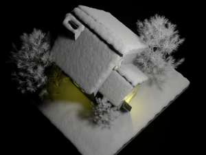 Snow House 3D Model