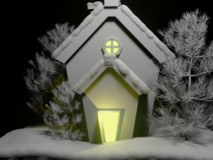 Snow House 3D Model