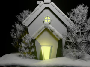 Snow House 3D Model