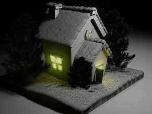 Snow House 3D Model
