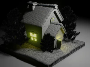 Snow House 3D Model