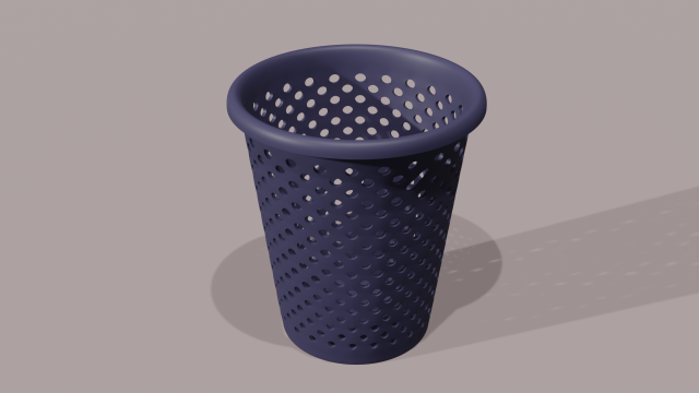Plastic Dustbin 3D Модель .c4d .max .obj .3ds .fbx .stl .blend 