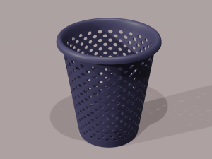 Plastic Dustbin 3D Model