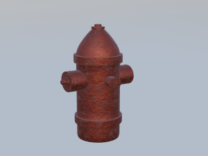 Old Fire Hydrant Low-poly 3D Model