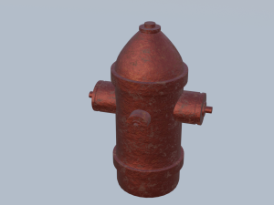 Old Fire Hydrant Low-poly Modelo 3D