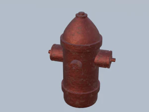 Old Fire Hydrant Low-poly 3D Model