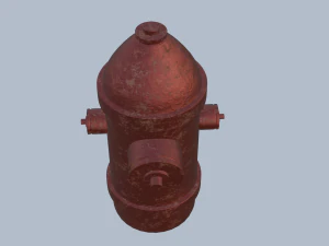 Old Fire Hydrant Low-poly 3D Model