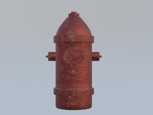 Old Fire Hydrant Low-poly Modelo 3D