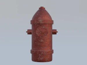 Old Fire Hydrant Low-poly 3D Model