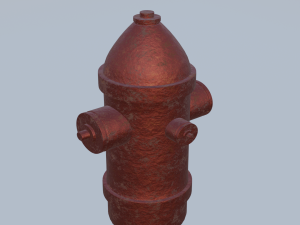 Old Fire Hydrant Low-poly Modelo 3D